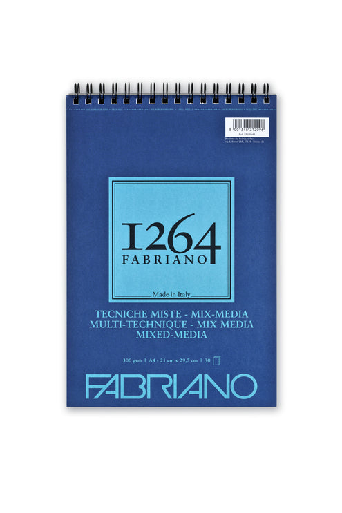 Vesivärilehtiö A4/30 Fabriano 1264 Mixed Media-kierrelehtiö
