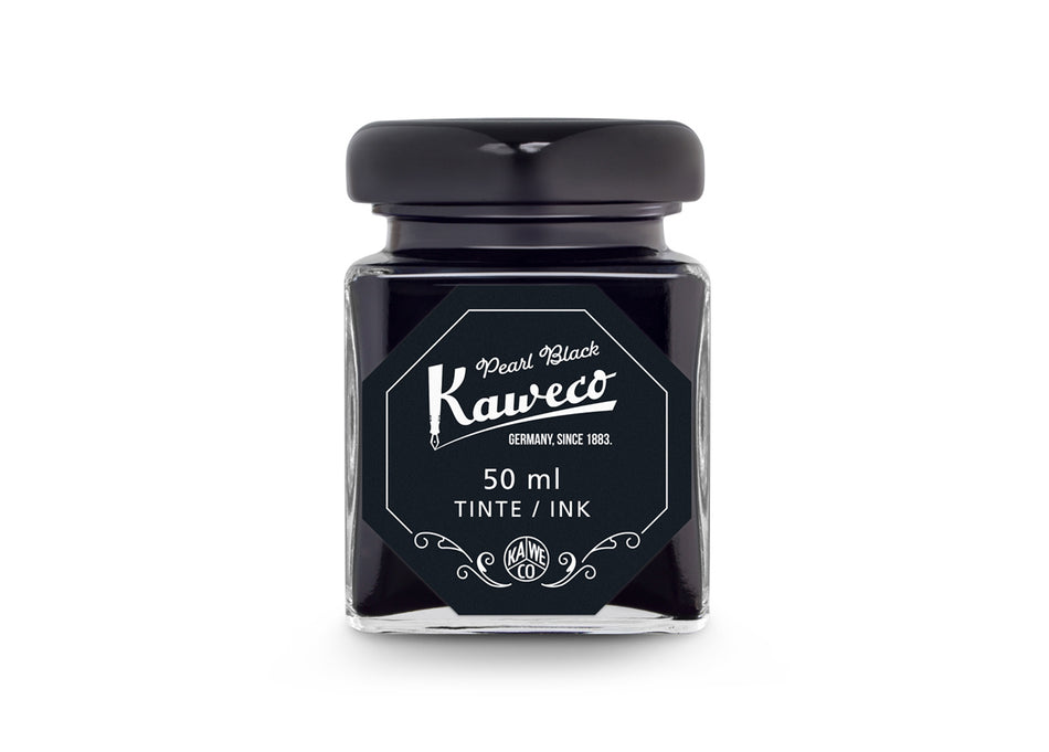 Valokuva tuotteesta Mustepullo 50 ml Kaweco Pearl Black, kuuluu tuoteryhmään Lahjakynät.