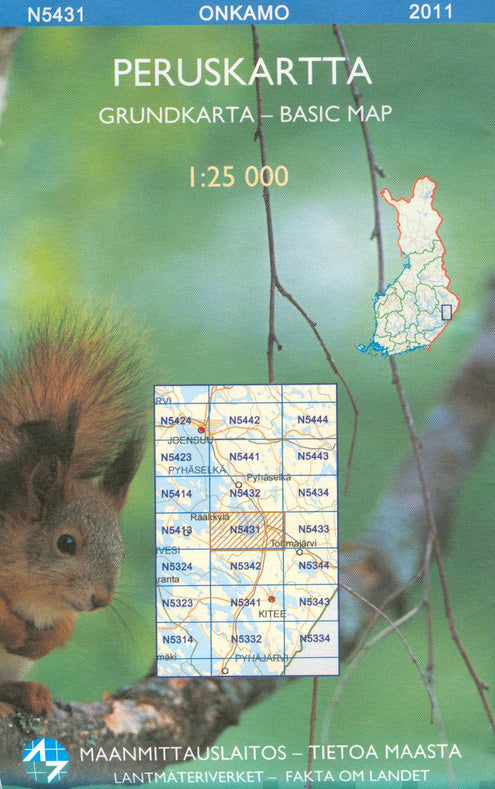Peruskartta N5431 Onkamo 1:25 000