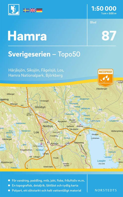 87 Hamra Sverigeserien Topo50 : Skala 1:50 000