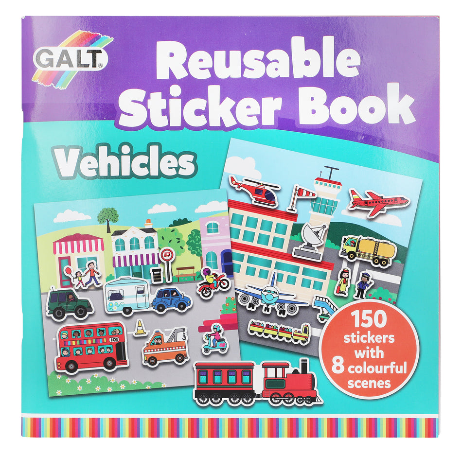 Valokuva kirjasta  Siirtotarrakirja Ajoneuvot, kuuluu tuoteryhmään Väritys-puuhakirjat.