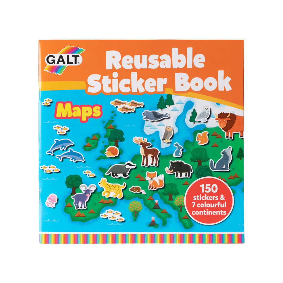 Valokuva kirjasta  Siirtotarrakirja Kartat, kuuluu tuoteryhmään Väritys-puuhakirjat.