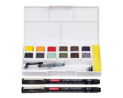 Akvarellivärisetti Derwent Line and Wash Paint