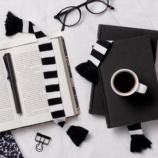 Kirjanmerkki Book Scarf Kirjanmerkki Black & White