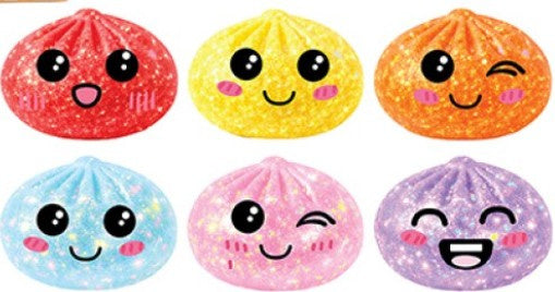 Stressilelu Glitter Bao Dumpling lajitelma