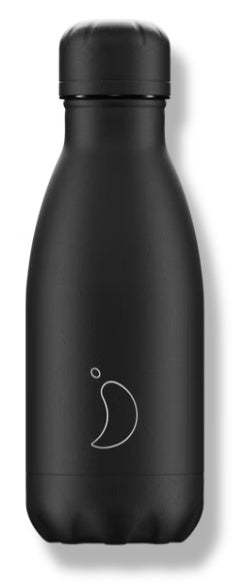 Valokuva tuotteesta Juomapullo Chilly's Monochrome All Black 260 ml, kuuluu tuoteryhmään Sesonkituotteet.