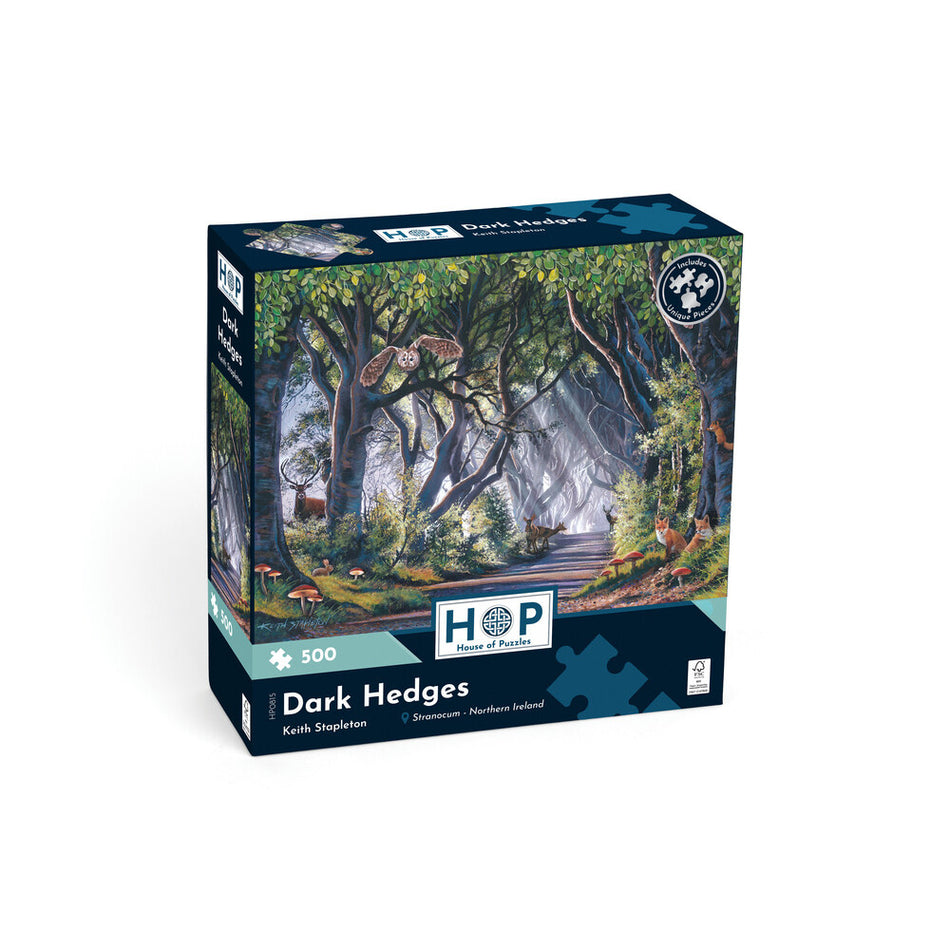 Valokuva tuotteesta Palapeli 500 palaa Dark Hedges House of Puzzles, kuuluu tuoteryhmään Palapelit.