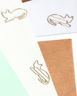 Paperiliitin kissa 5kpl, kulta