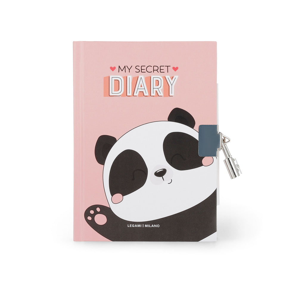 Valokuva tuotteesta Päiväkirja lukolla Panda pinkki Legami, kuuluu tuoteryhmään Päiväkirjat.