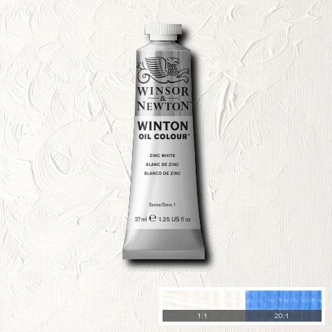Valokuva tuotteesta Öljyväri 37ml 748 Zinc white W&amp;N Winton, kuuluu tuoteryhmään Taidetarvikkeet.