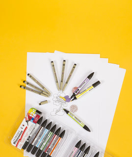 Kuitukärkikynä Sakura Micron 6 kpl musta