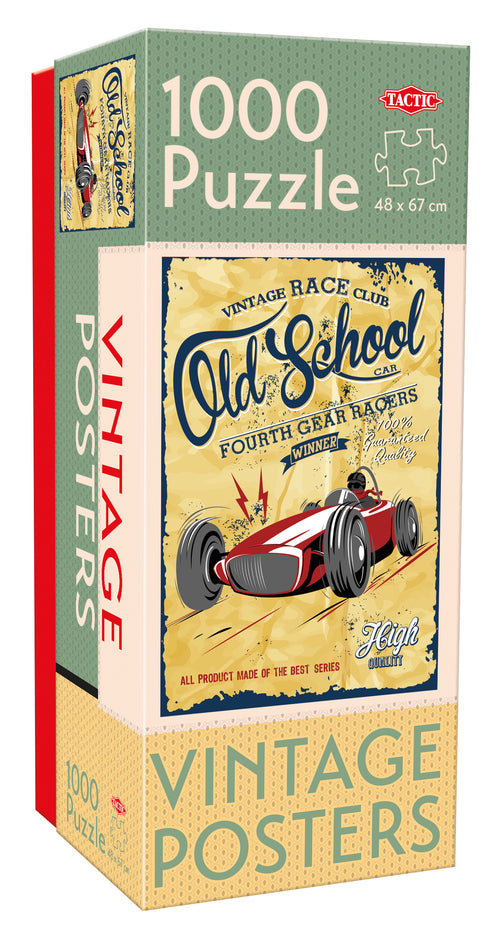 Palapeli 1000 palaa Vintage Old School Gear Racers