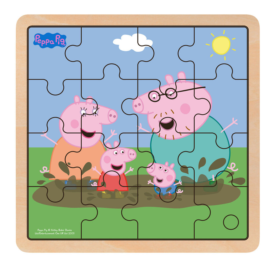 Valokuva tuotteesta Palapeli Pipsa Possu Kuraleikki puinen, kuuluu tuoteryhmään Palapelit.