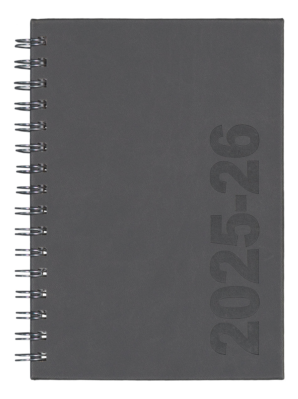 Valokuva tuotteesta Koulukalenteri Festival 25-26 A5 18kk harmaa, kuuluu tuoteryhmään Lukuvuosikalenterit.