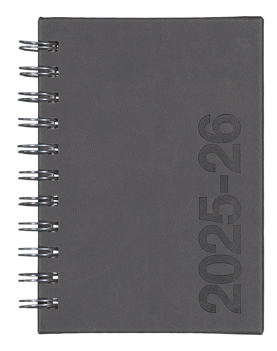 Valokuva tuotteesta Koulukalenteri Festival 25-26 A6 18kk harmaa, kuuluu tuoteryhmään Lukuvuosikalenterit.