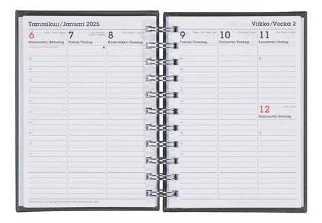 Koulukalenteri Festival 25-26 A6 18kk harmaa