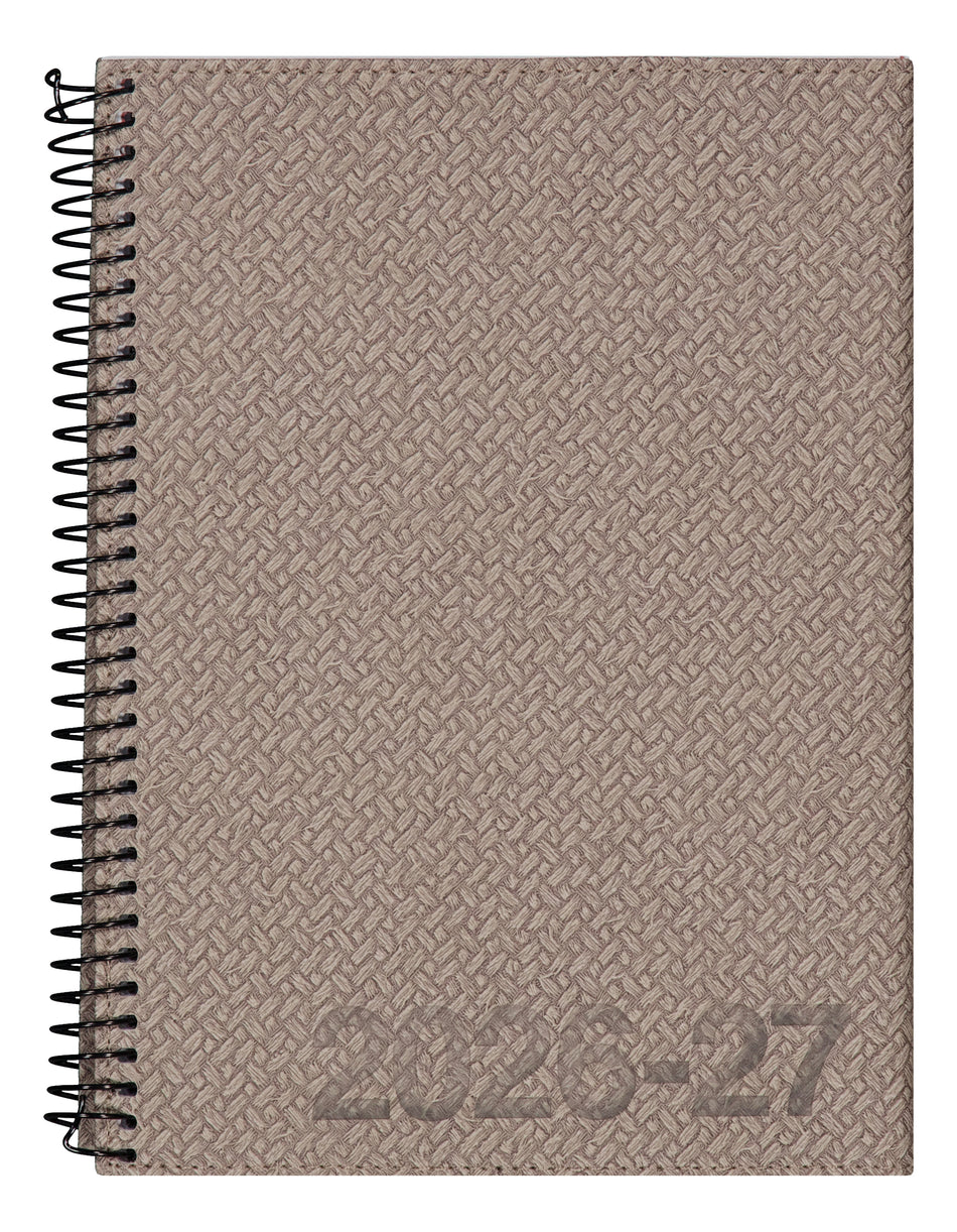 Valokuva tuotteesta Lukuvuosikalenteri Texture 26-27 A5 Stone grey, kuuluu tuoteryhmään Lukuvuosikalenterit.