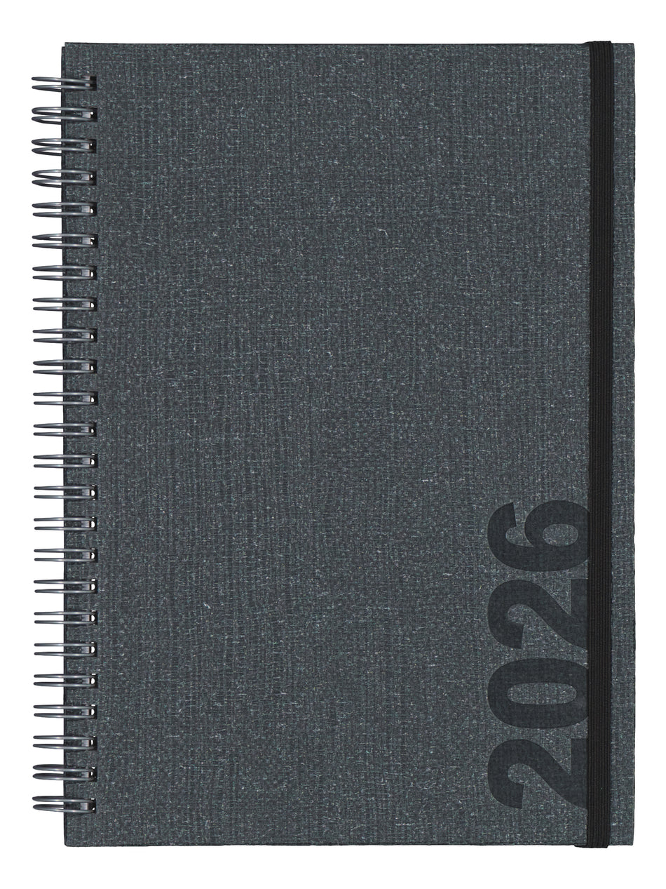 Valokuva tuotteesta Vuosikalenteri 2026 TimeSystem A5 Memory Basic musta, kuuluu tuoteryhmään Tasku- ja pöytäkalenterit.