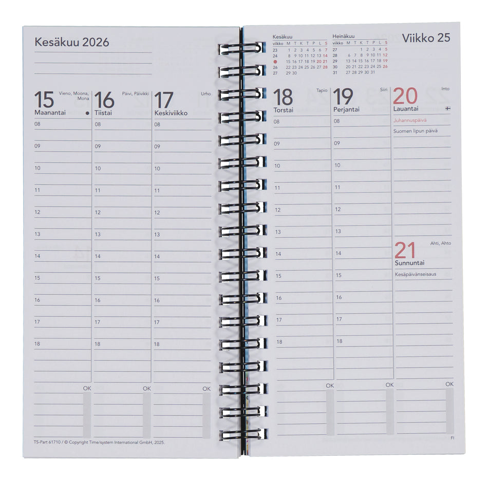 Valokuva tuotteesta Vuosipaketti 2026 TimeSystem Pocket Memory kalenteriin, kuuluu tuoteryhmään Tasku- ja pöytäkalenterit.