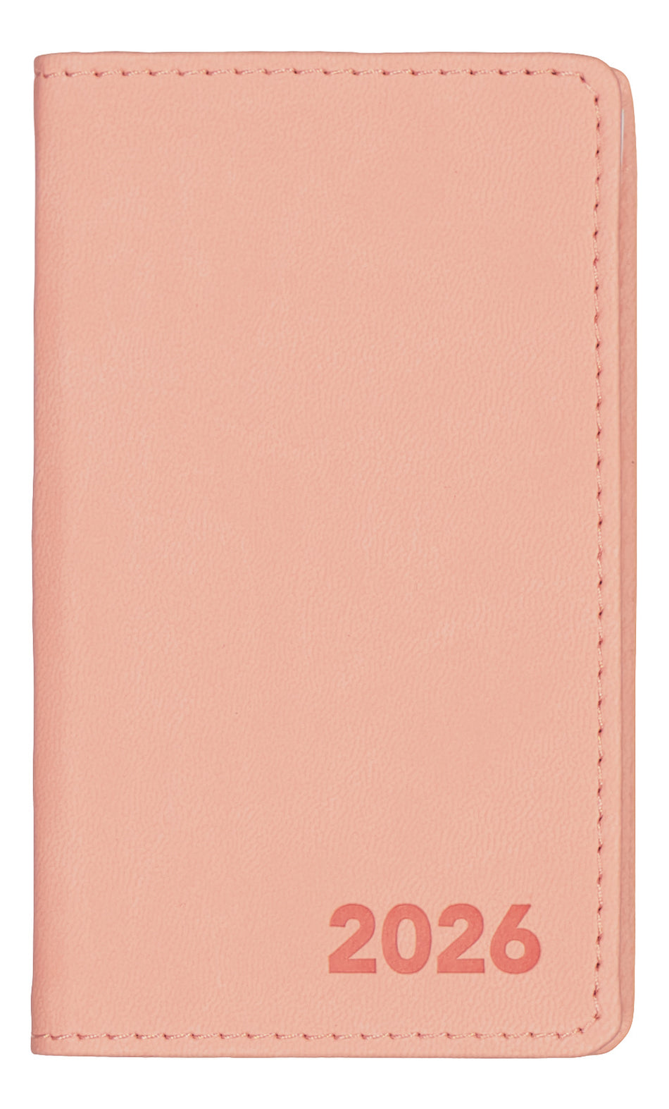 Valokuva tuotteesta Taskukalenteri 2026 TimeSystem Mini Classic persikka, kuuluu tuoteryhmään Tasku- ja pöytäkalenterit.
