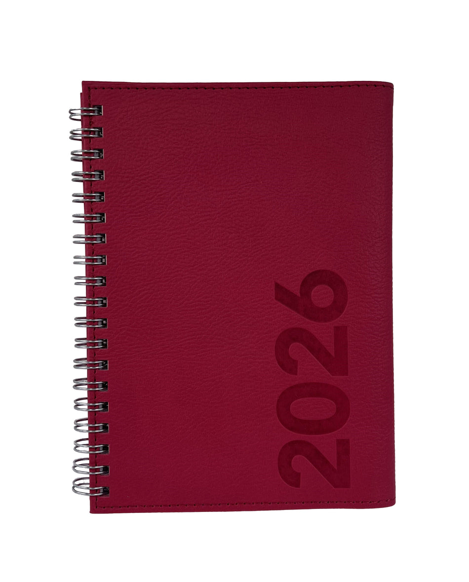 Valokuva tuotteesta Viikkokalenteri 2026 Maxi taittuvalla etukannella pinkki, kuuluu tuoteryhmään Tasku- ja pöytäkalenterit.