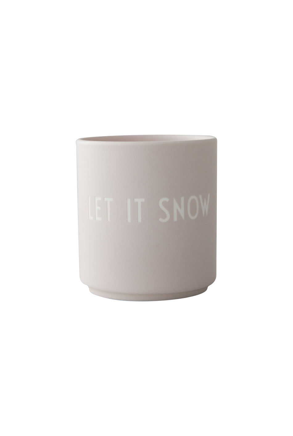Valokuva tuotteesta Favourite Cup Let It Snow Design Letters, beige, kuuluu tuoteryhmään Sisustus kodin tarvikkeet.