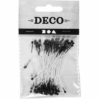 Heteet 100kpl musta, 6cm x 2mm