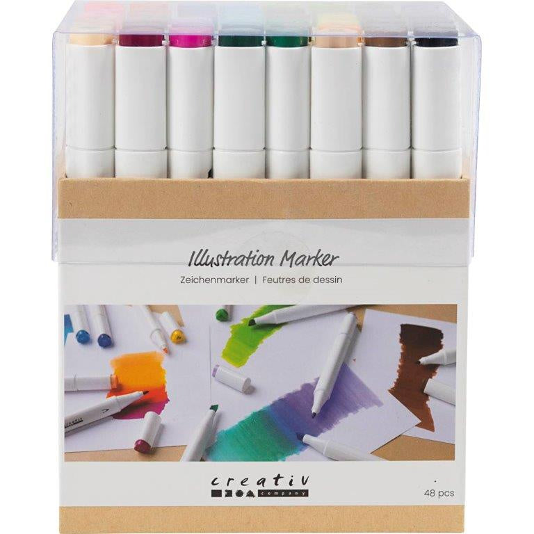 Valokuva tuotteesta Huopakynä kaksipäinen 48 kpl Fine Line, kuuluu tuoteryhmään Taidetarvikkeet.