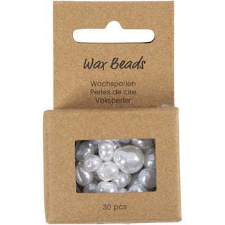 Vahahelmet 30 kpl soikeat helmiäisvalkoiset