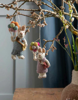 Huopakoriste valkoinen puputyttö laventeli Gry & Sif