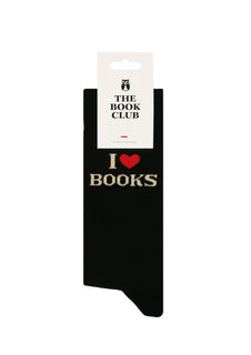 Sukat The Book Club 41-46 I Love Books, musta