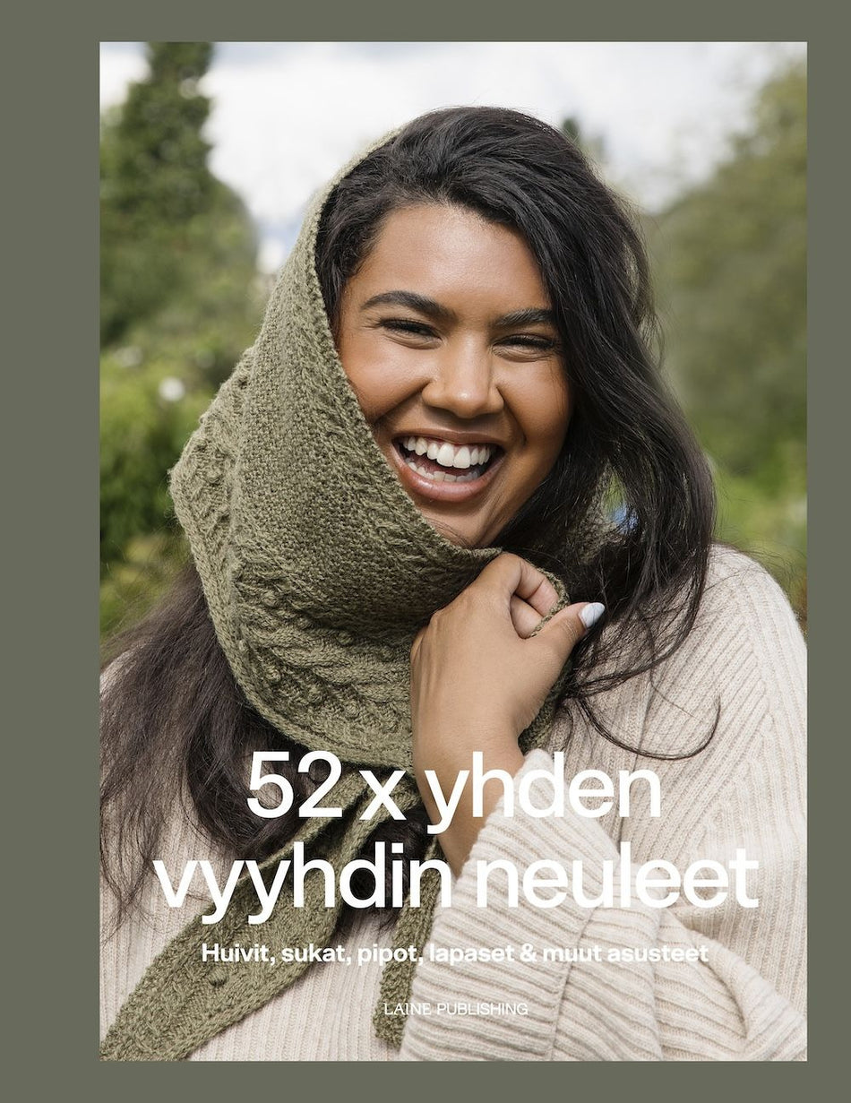 Valokuva kirjasta Laine Publishing / Jonna Helin 52 x yhden vyyhdin neuleet, kuuluu tuoteryhmään Urheilu harrasteet.
