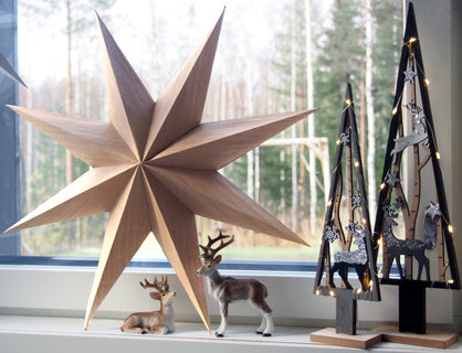 Paperitähti Winteria 8-sakarainen natural 30 cm