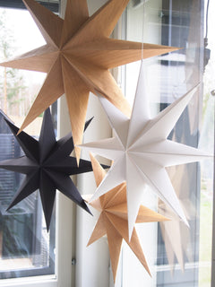 Paperitähti Winteria 8 -sakarainen musta 30 cm