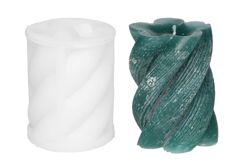 Kynttilämuotti pöytäkynttilä spiraali 7 x 7 x 9 cm