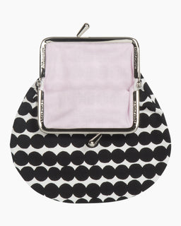 Pieni kukkaro Marimekko Räsymatto mustavalkoinen