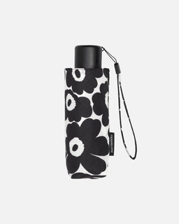 Sateenvarjo Marimekko Mini Manual Unikko, musta valkoinen