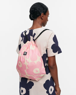 Kassi Marimekko Smartsack Unikko, vaaleanpunainen-luonnonvalkoinen