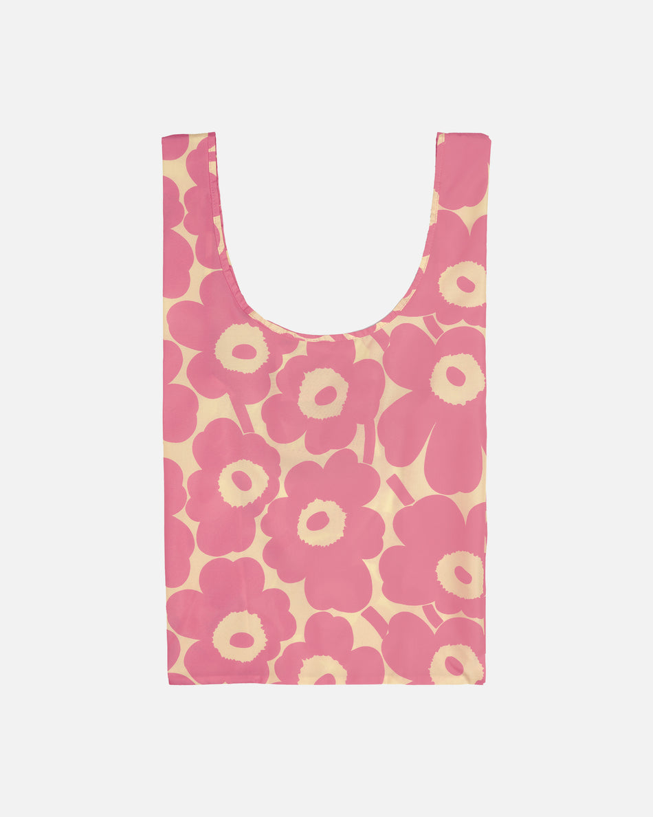 Valokuva tuotteesta Kassi Marimekko Smartbag Unikko, vaaleanpunainen-luonnonvalkoinen, kuuluu tuoteryhmään Laukut kukkarot.