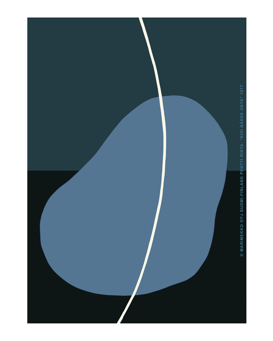 Valokuva tuotteesta Juliste Marimekko Marimade Kivi näkee unta 50x70 cm, kuuluu tuoteryhmään Julisteet teemapakat.