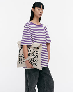 Kassi Marimekko Vankka Logo Placement, musta, luonnonvalkoinen