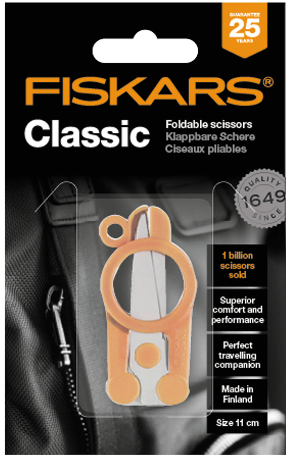 Valokuva tuotteesta Sakset 11 cm, kääntö, Classic Fiskars, kuuluu tuoteryhmään Liimat ja sakset.