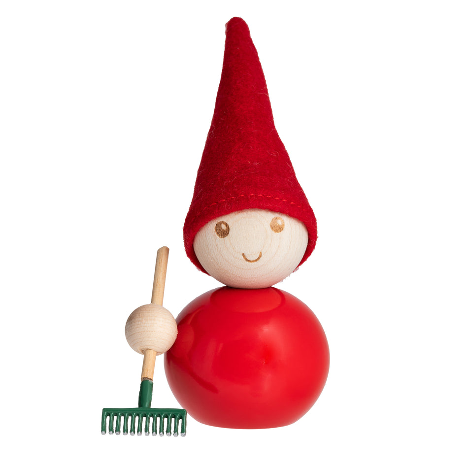 Valokuva tuotteesta Koriste Aarikka Tonttu Haravoija, kuuluu tuoteryhmään Lahjatavarat.