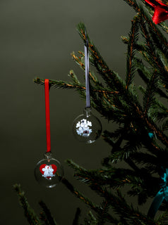 Joulupallo Muumi Sydän/Lumihiutale 2 kpl/pkt 5cm Muurla