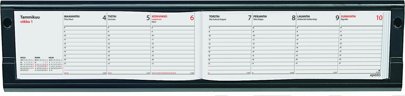 Memo-kalentereiden alusta (musta)