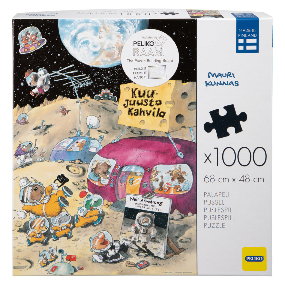 Valokuva tuotteesta Palapeli 1000 palaa Kuujuustokahvila Mauri Kunnas, kuuluu tuoteryhmään Palapelit.