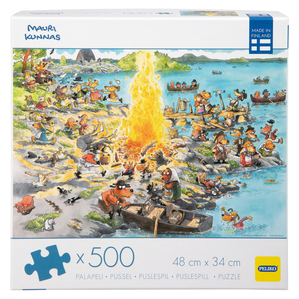 Valokuva tuotteesta Palapeli 500 palaa Kunnas Juhannus, kuuluu tuoteryhmään Palapelit.