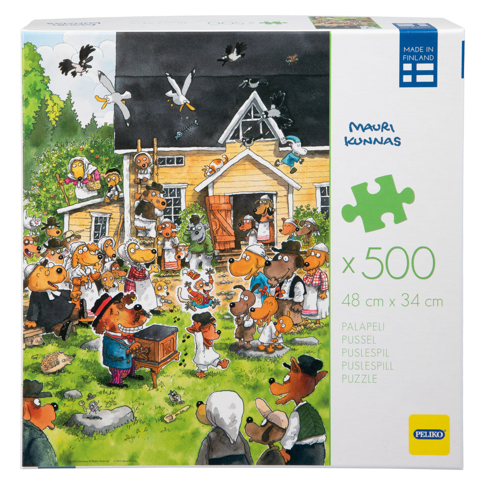 Valokuva tuotteesta Palapeli 500 palaa Posetiivi Mauri Kunnas, kuuluu tuoteryhmään Palapelit.