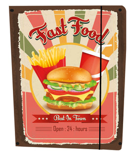 Kulmalukkokansio A4 Fast Food, lajitelma