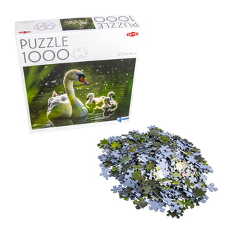 Palapeli 1000 palaa Swan on Lake with Babies